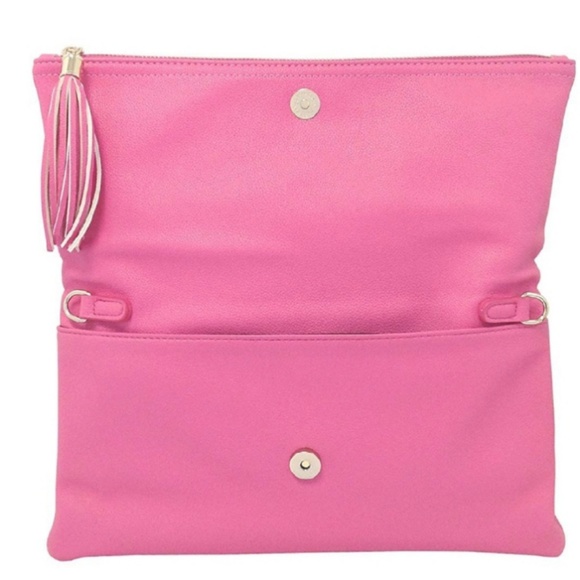 NWOT Foldover Clutch with Tassel - Pink - Picture 5 of 6